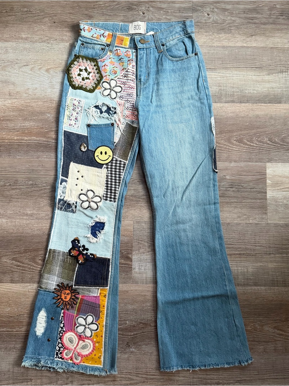 BDG Urban Outfitters Patchwork Flare Jeans 26